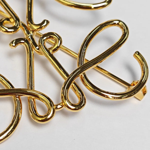 Anagram Metal Gold Brooch