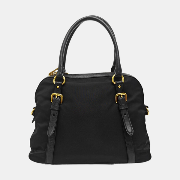 Canvas Top Handle Bag Black