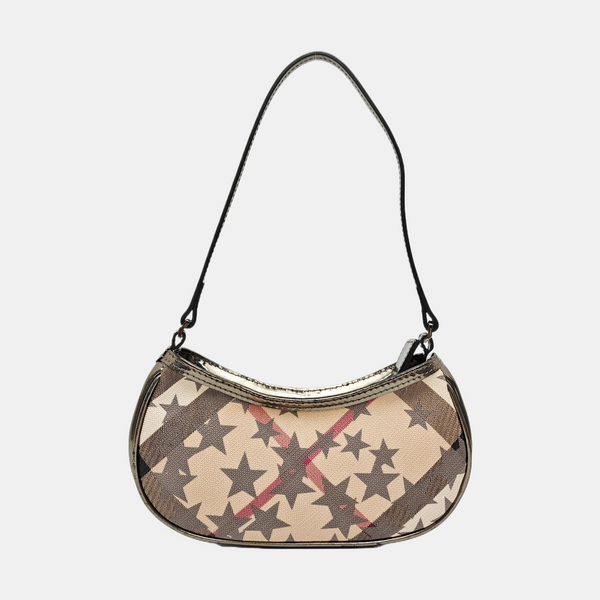 Coated Canvas Top Handle Bag Beige