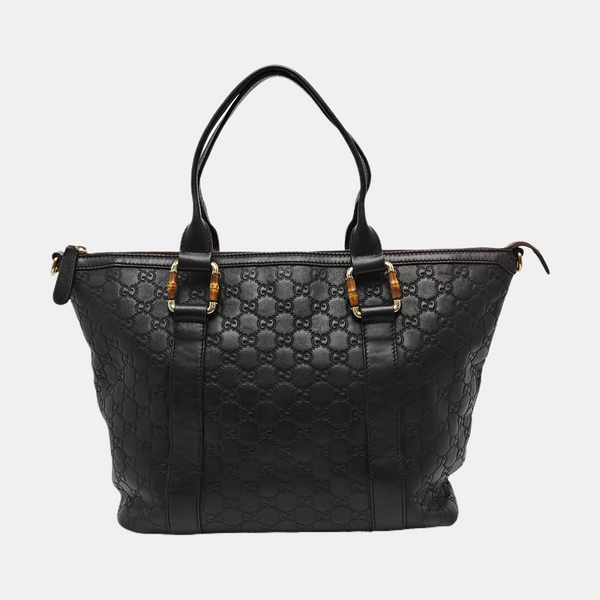 Monogram Calfskin Top Handle Bag Brown