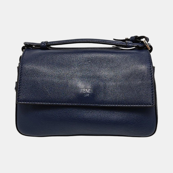 Calfskin Shoulder Bag Blue