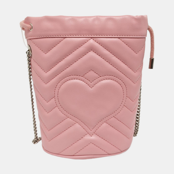 GG Marmont Mini Quilted Calfskin Pink