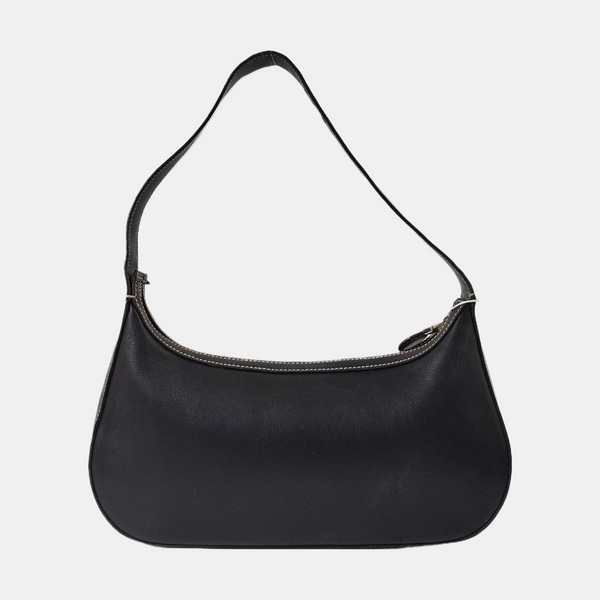 Quilted Calfskin Top Handle Bag Black