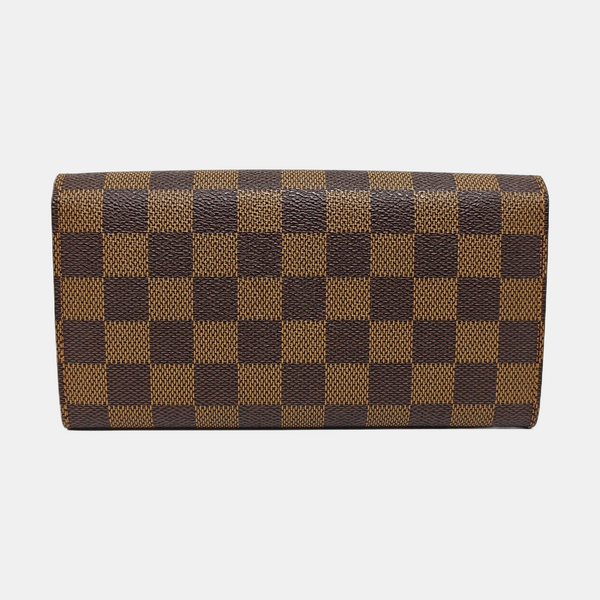 PORTE MONNAIE Damier Ebene Coated Canvas Brown