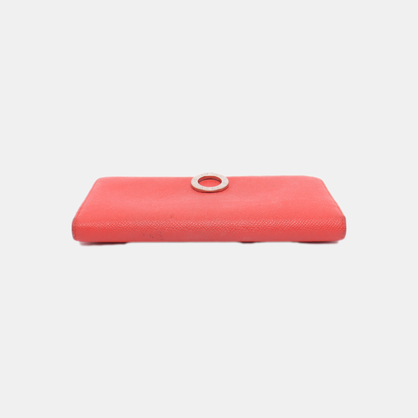 BVLGARI Calfskin Red Wallet