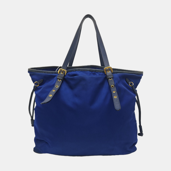 Nylon Tote Bag Blue