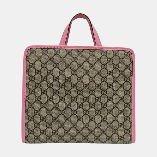 Children’s GG Bucket Monogram Coated Canvas Beige
