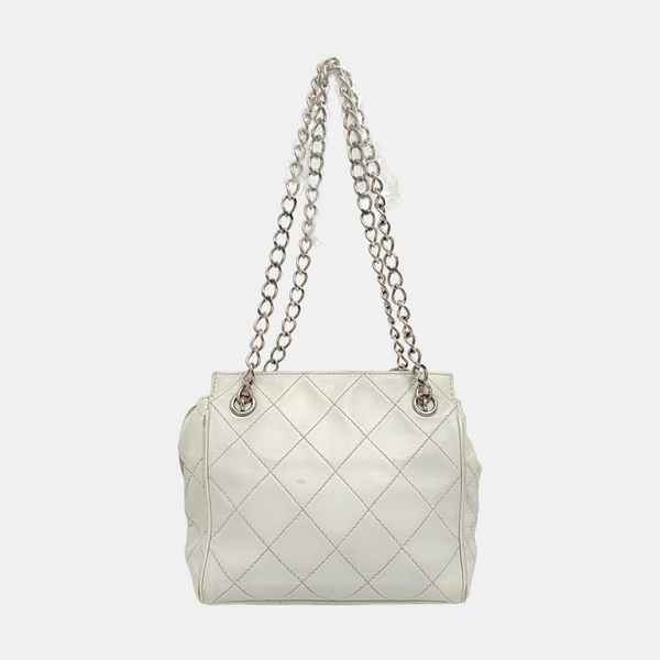 Quilted Lambskin White