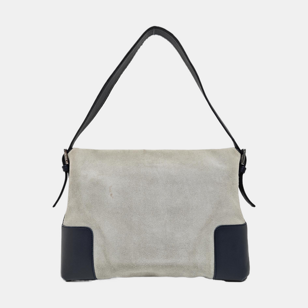 Suede Shoulder Bag Blue