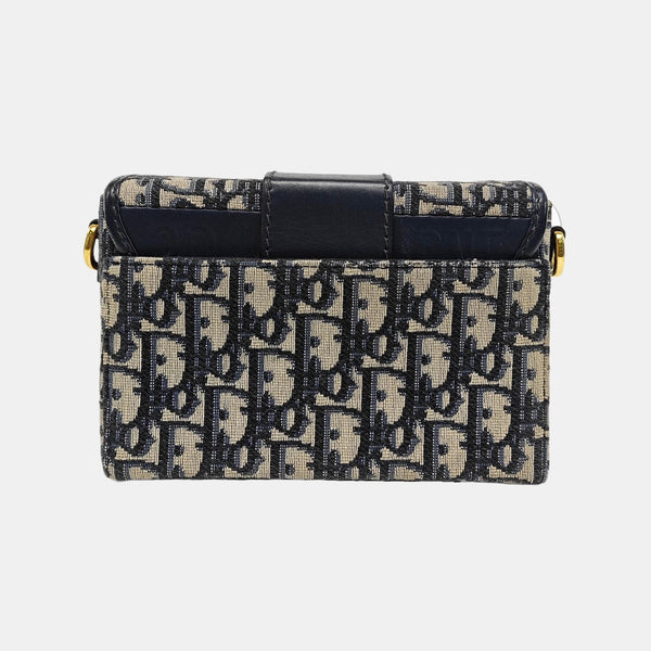 30 Montaigne Mini Oblique Canvas Blue