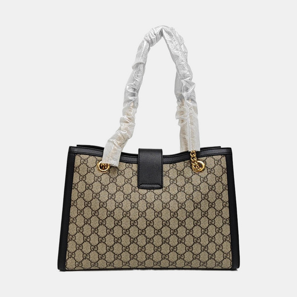 Padlock Medium Monogram Coated Canvas Beige