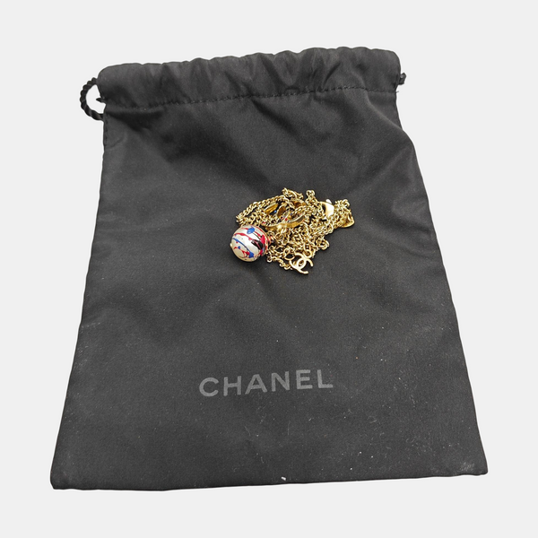 Faux Pearl Gold Necklace