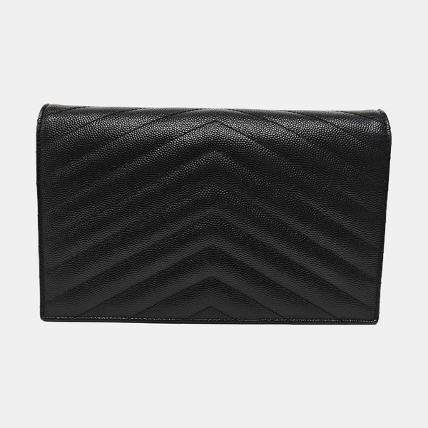 MONOGRAM WOC Chevron Calfskin Black