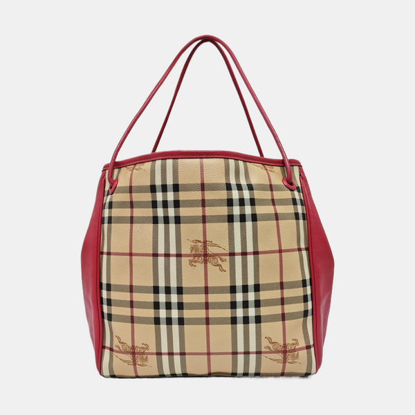 Coated Canvas Tote Bag Beige