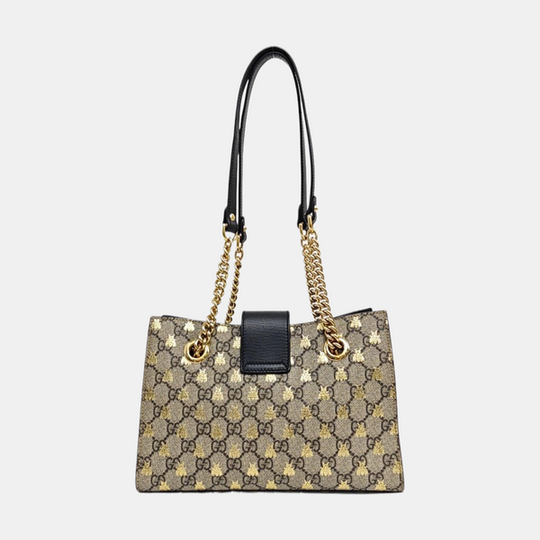 Padlock Small Monogram Coated Canvas Beige