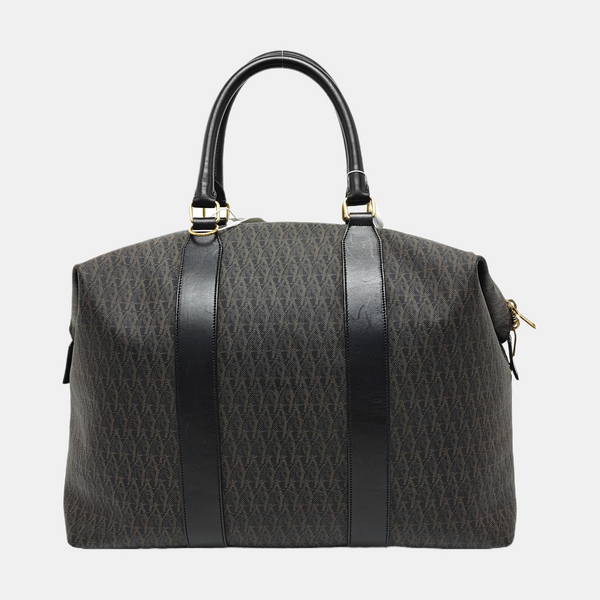 Coated Canvas Shoulder Bag Black