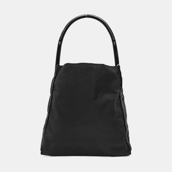 Nylon Top Handle Bag Black
