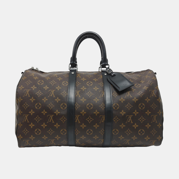 KEEPALL 45 Monogram Coated Canvas Brown