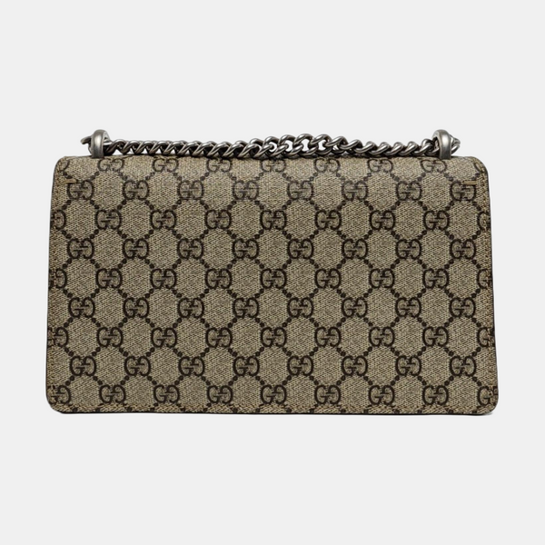Dionysus Small Monogram Coated Canvas Beige