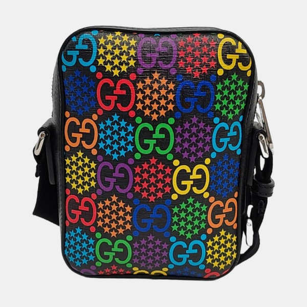 Psychedelic Monogram Coated Canvas Black