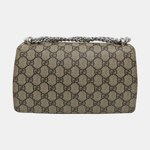Dionysus Small Monogram Coated Canvas Beige