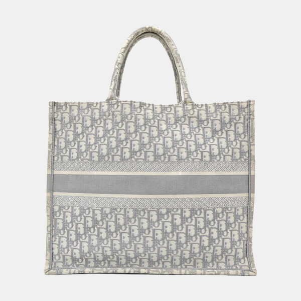 Book Tote Large Oblique Canvas Gray