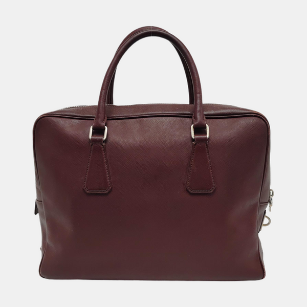 Saffiano Calfskin Top Handle Bag Red