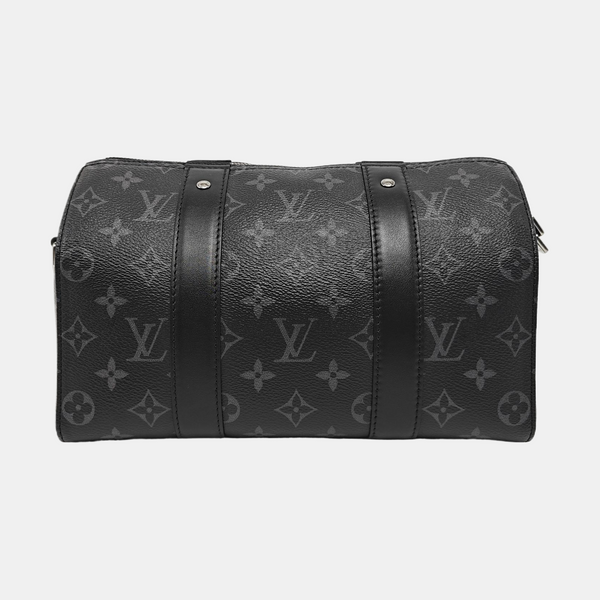 KEEPALL Monogram Coated Canvas Black