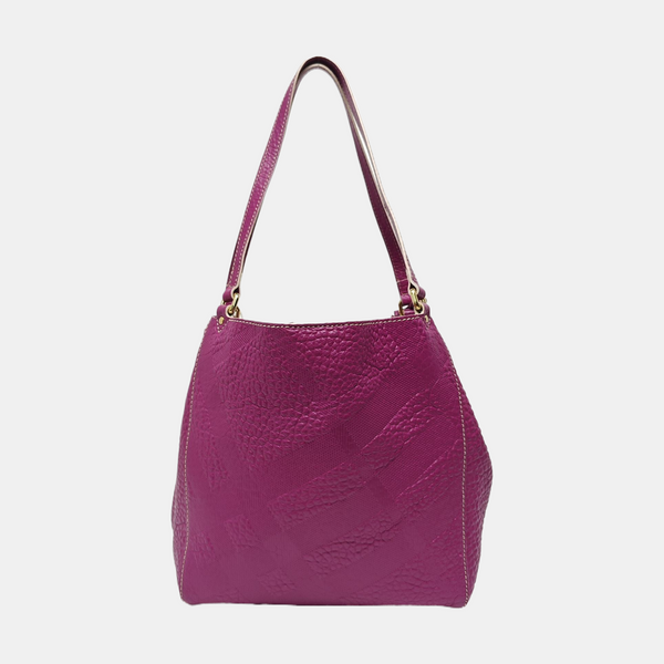 Calfskin Tote Bag Purple