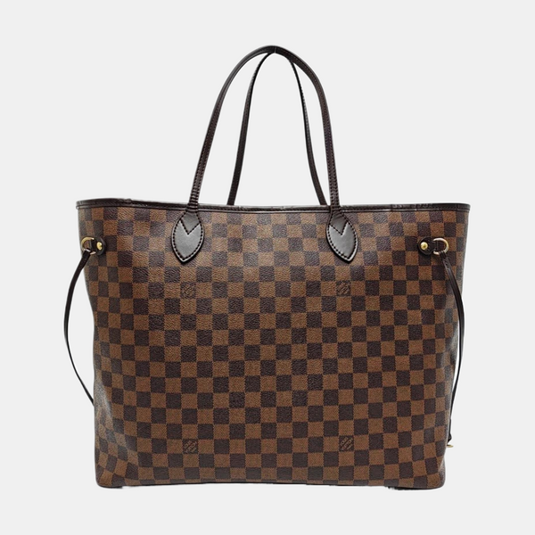 NEVERFULL GM Damier Ebene Coated Canvas Brown