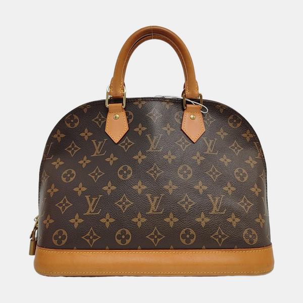 ALMA PM Monogram Coated Canvas Brown