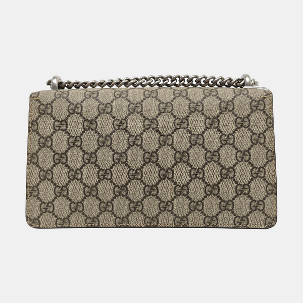Dionysus Small Monogram Coated Canvas Beige