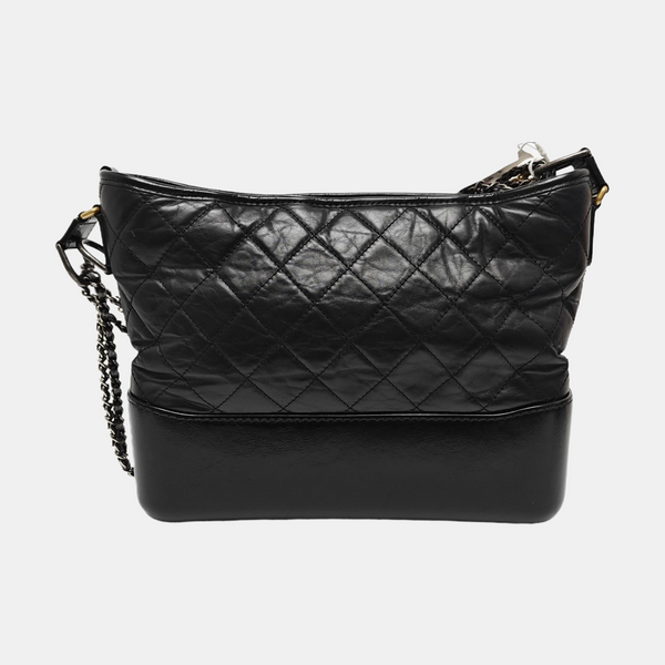 GABRIELLE Medium Quilted Calfskin Black
