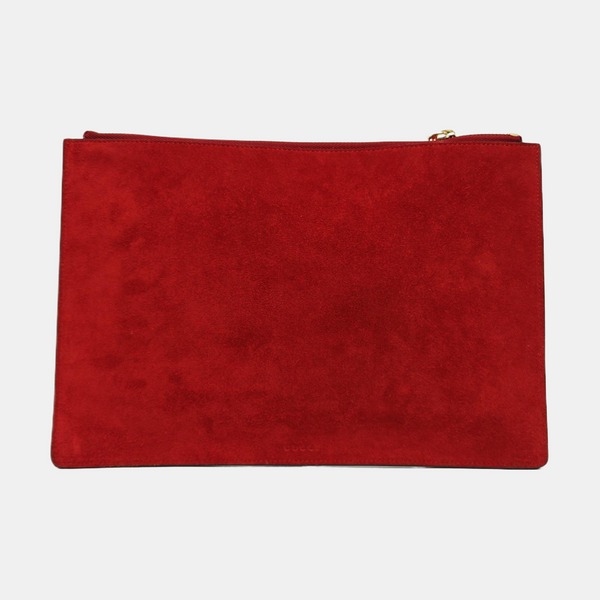 Monogram Coated Canvas Clutch Blue