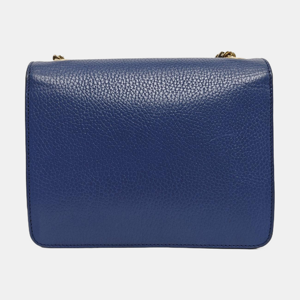 Interlocking G Small Calfskin Blue