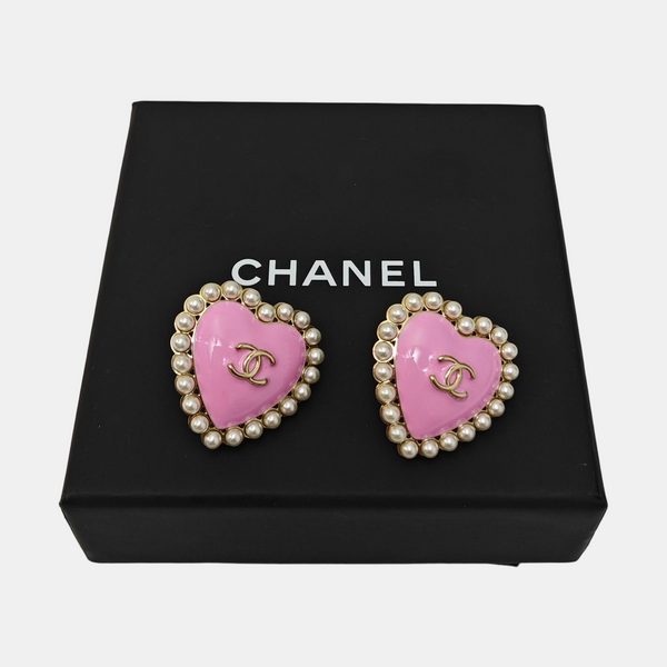 Metal Red Stud Earrings