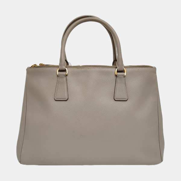 Authenticated pre-owned Galleria Large Saffiano Calfskin Gray - Tote Bag at Looply
