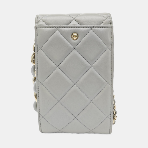 CLASSIC FLAP Quilted Lambskin Gray