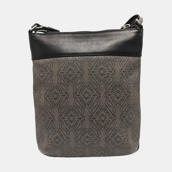 Coated Canvas Shoulder Bag Gray