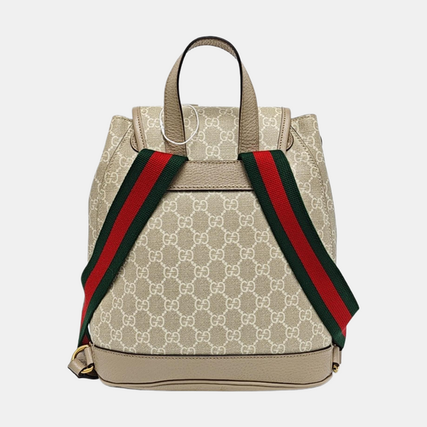 Monogram Coated Canvas Backpack Beige