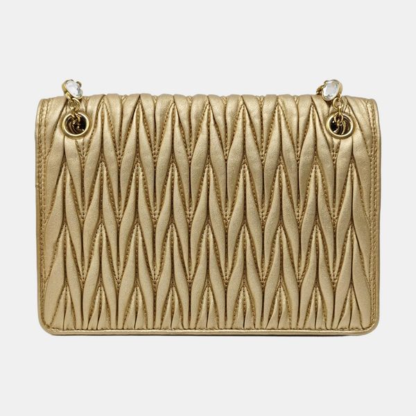 Matelassé Mini Quilted Lambskin Gold