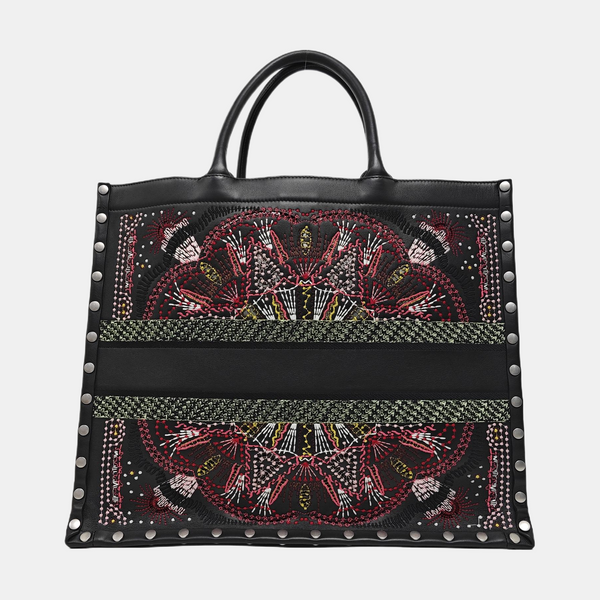 Book Tote Large Calfskin Multicolor