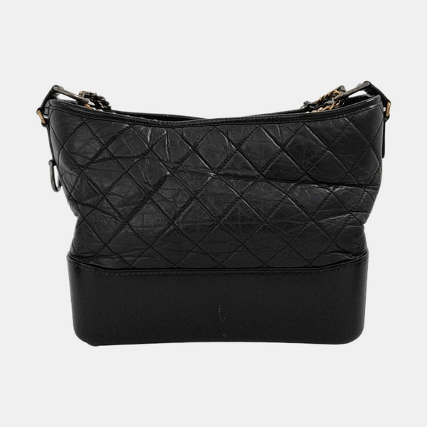 GABRIELLE Medium Quilted Lambskin Black