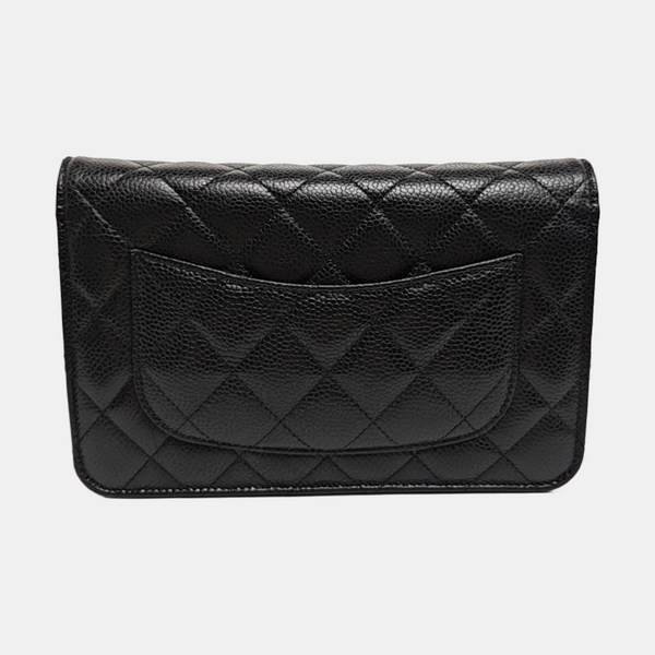 WOC Quilted Grained Calfskin Black