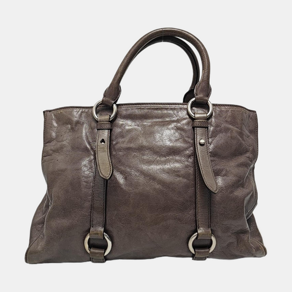 Shoulder Strap Calfskin Gray