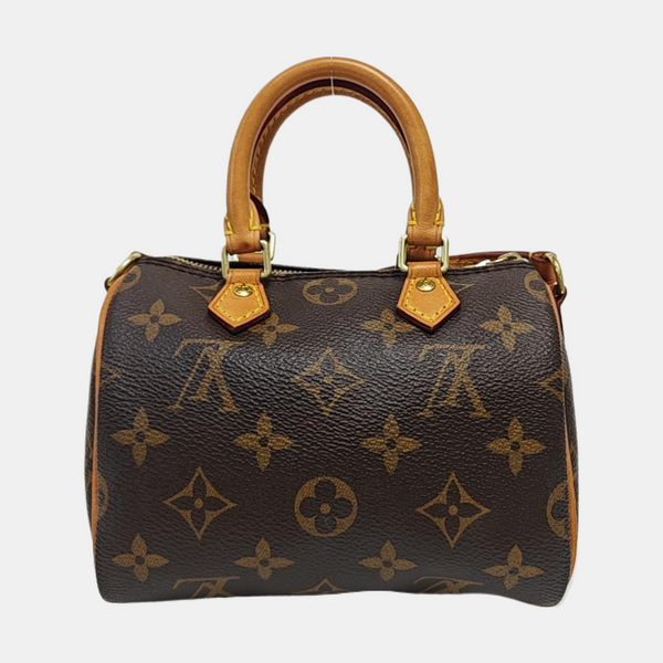 SPEEDY Nano Monogram Coated Canvas Brown