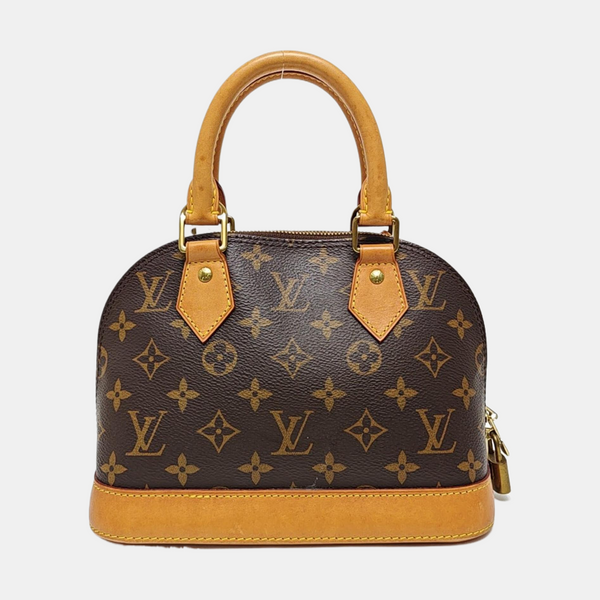ALMA BB Monogram Coated Canvas Brown