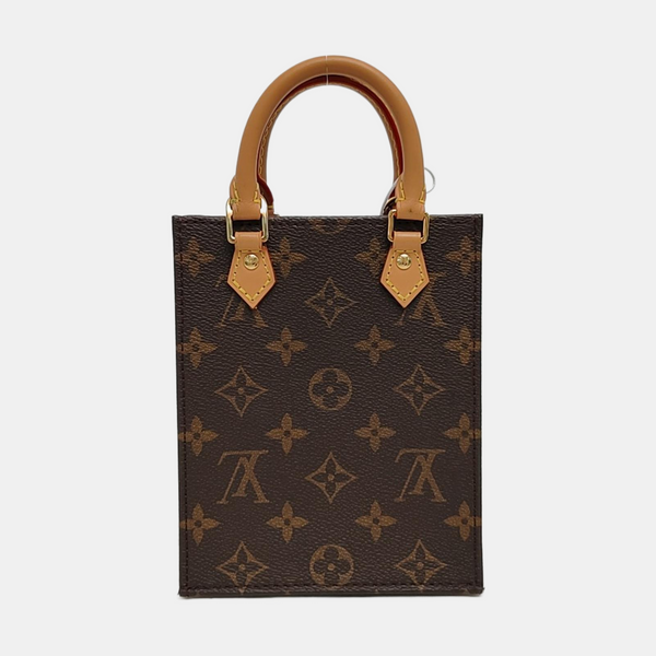 SAC PLAT Mini Monogram Coated Canvas Brown