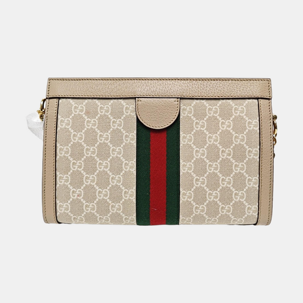 Ophidia Small Monogram Coated Canvas White