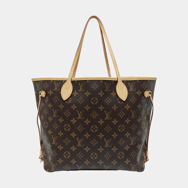 NEVERFULL MM Monogram Coated Canvas Brown